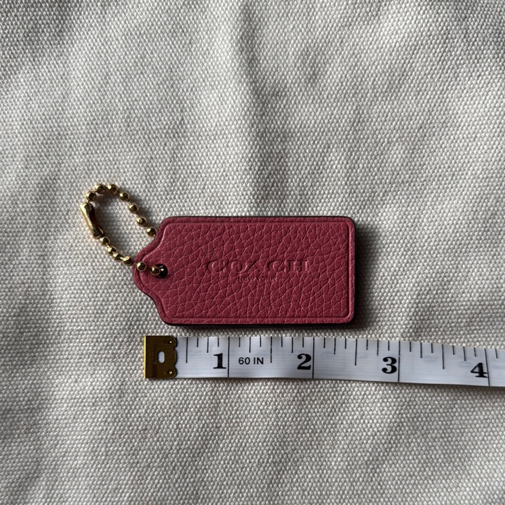 Coach Pink Leather Hang Tag